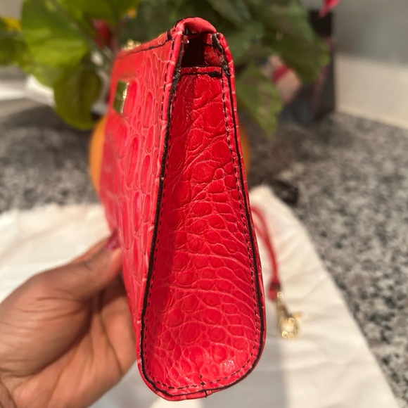 Brahmin Punchy Coral Millie Wristlet - Picture 9 of 10